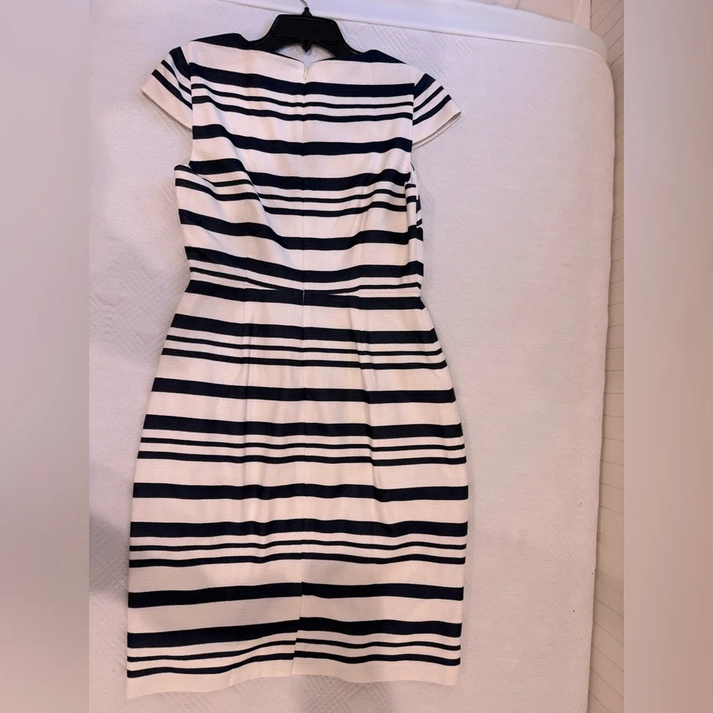 J. Crew Navy and Cream Striped Mini Dress